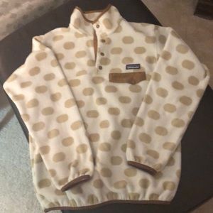 Patagonia Pullover cream with tan dots